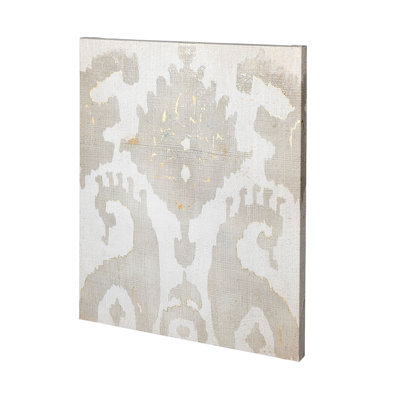 Shadow Ikat V by Chariklia Zarris a Hand Embelished Textured Canvas