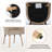Modern Upholstered Solid Wood Dining Chair With Arms-1484140194