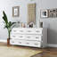 Armoire moderne avec 6 tiroirs, commode en bois pour le rangement et l'organisation dans le salon, la chambre à coucher ou le couloir