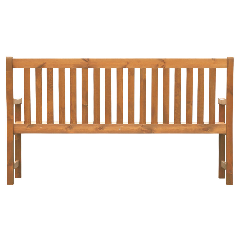 Anarah Solid Wood Pine Outdoor Bench, Honey