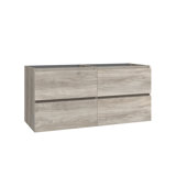 Flora 46.4" Wall Mounted Double Bathroom Vanity Base Only