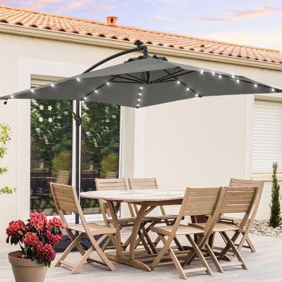 Moncerath 8' 2" Square Lighted Market Umbrella