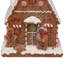 Frosted Gingerbread House With Gingerbread Man Christmas Decoration - 8.5"