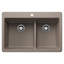 Liven SILGRANIT 33" L x 22" W Double Basin Drop-In/Undermount Kitchen Sink-98682032