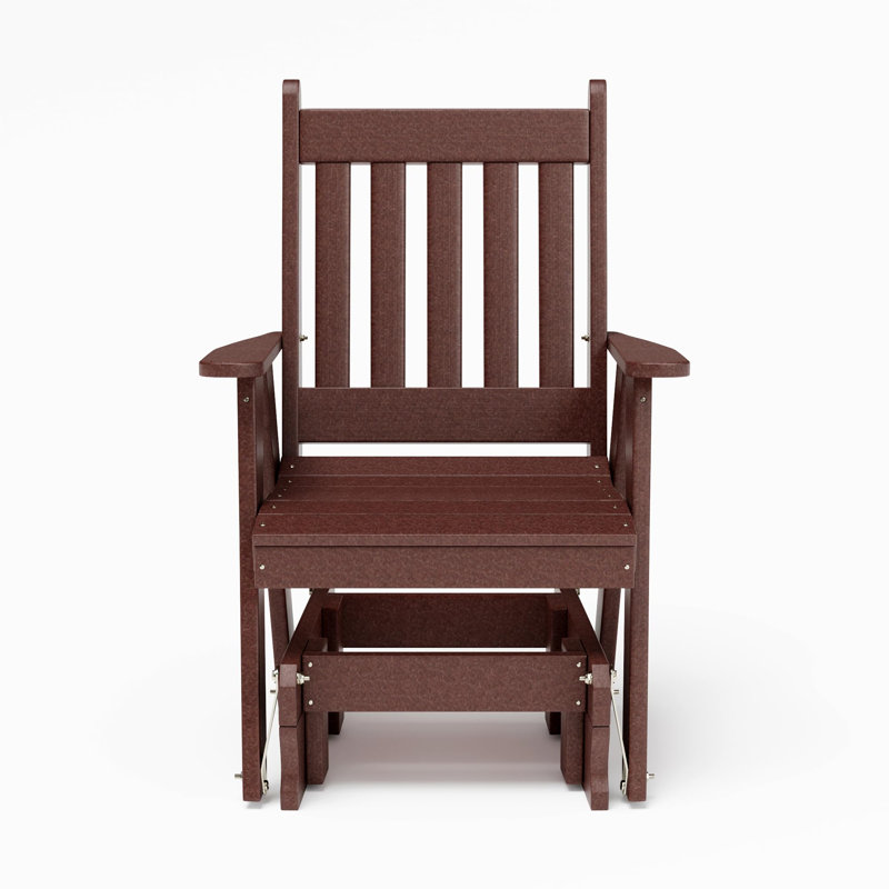 Fauteuil oscillant en plastique recyclé Weber, Brun Tudor