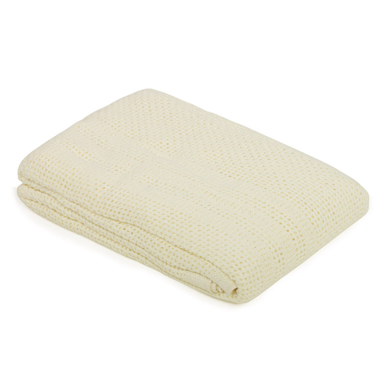 Brunson Cotton Stroller Blanket, Cream