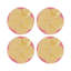 Sous-verres ronds en cuir hibiscus rose-119015041