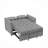 Grey Velvet Loveseat Sofa Bed-805611072-805611073