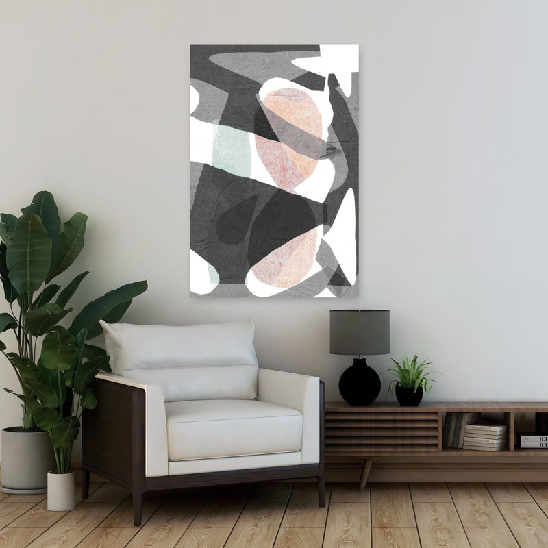 Papier 2, art abstrait contemporain, H 36 po x l 24 po