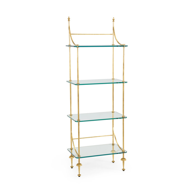 Coleman Etagere Bookcase, Gold