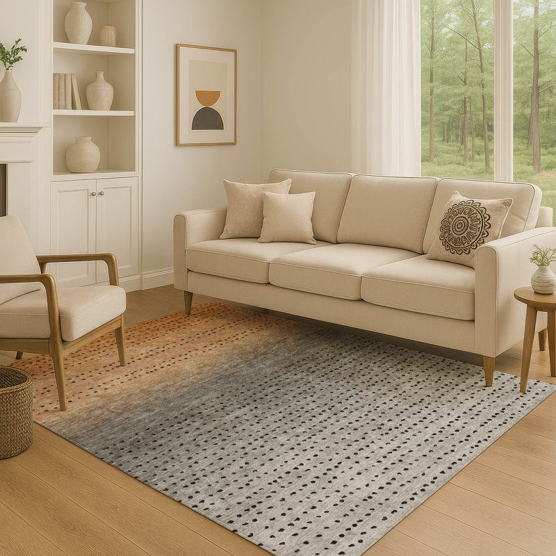 Premium Machine Washable Ansley Abstract Rug, Rectangle 10' x 14'