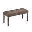 Banc de salle à manger rembourré en velours Roundhill Furniture Strata, chocolat