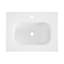  Lavabo de salle de bain rectangulaire blanc en acrylique blanc 23 5/8 po x 18 1/8 po avec trop-plein et trou pour robinet