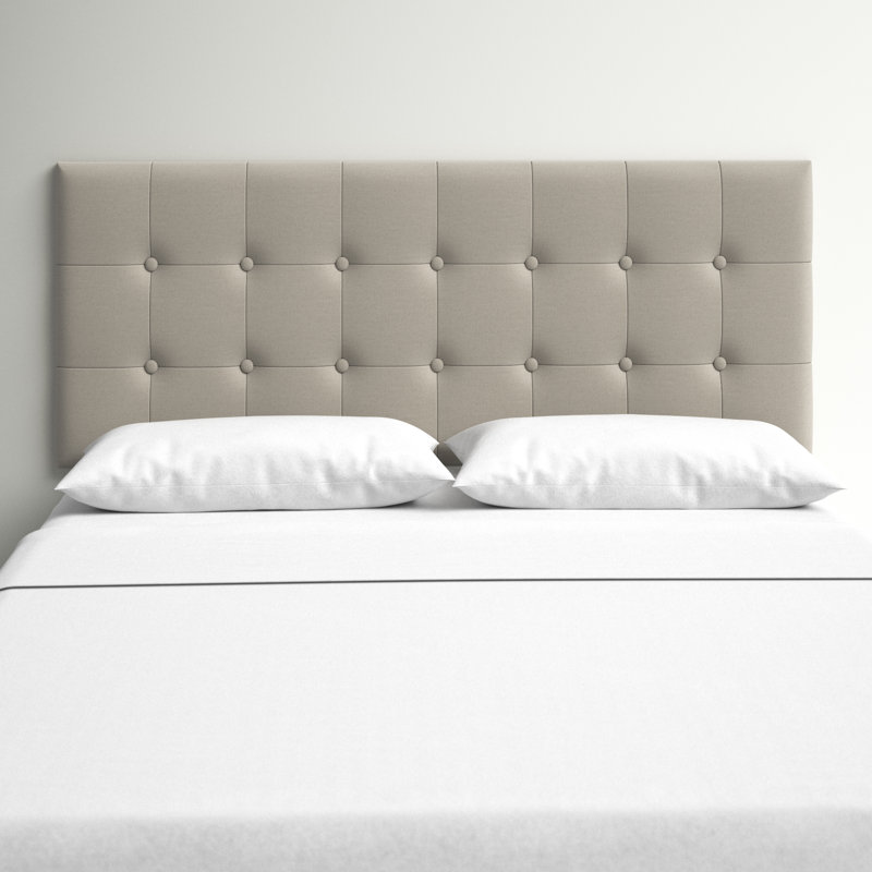 Richey Upholstered Panel Headboard, Warm Gray, Twin