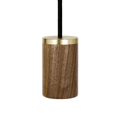 Luminaire suspendu Elva teinté en chêne