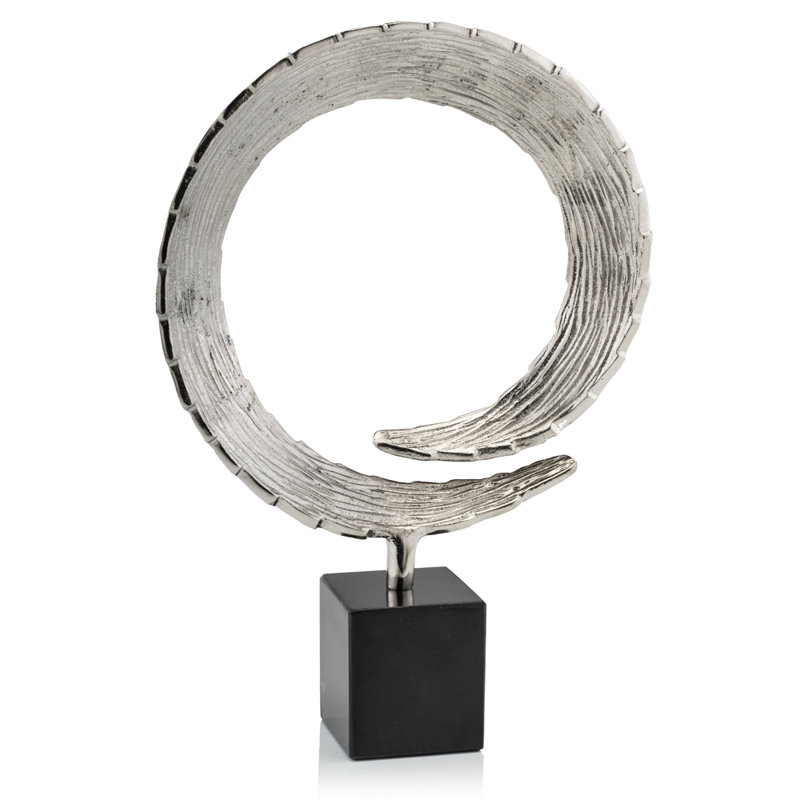 Eley Cola LG Tail Sculpture on Marble, 17" H x 12" W x 4" D