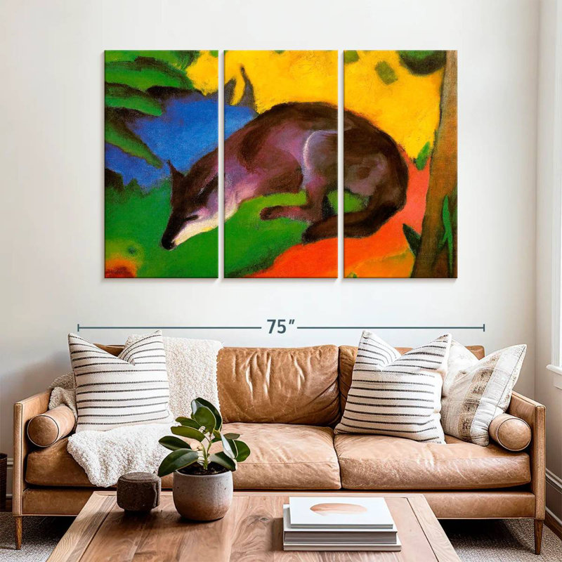 Brampt Blue-Black Fox, 42" H x 65" W