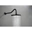 Bras de douche en acier inoxydable noir mat, solide et durable, installation de nettoyage simple, régime de propreté