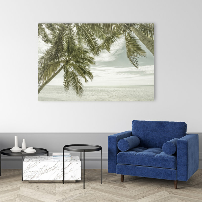 Impression d'art rétro sur un palmier rétro, H 40 po x l 60 po