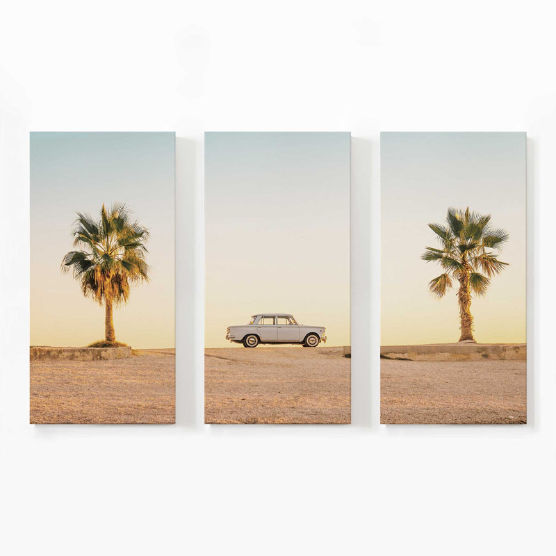 Impression sur toile Sunset Drive, Toile tendue, H 36 po x l 54 po x P 1,25 po, 3