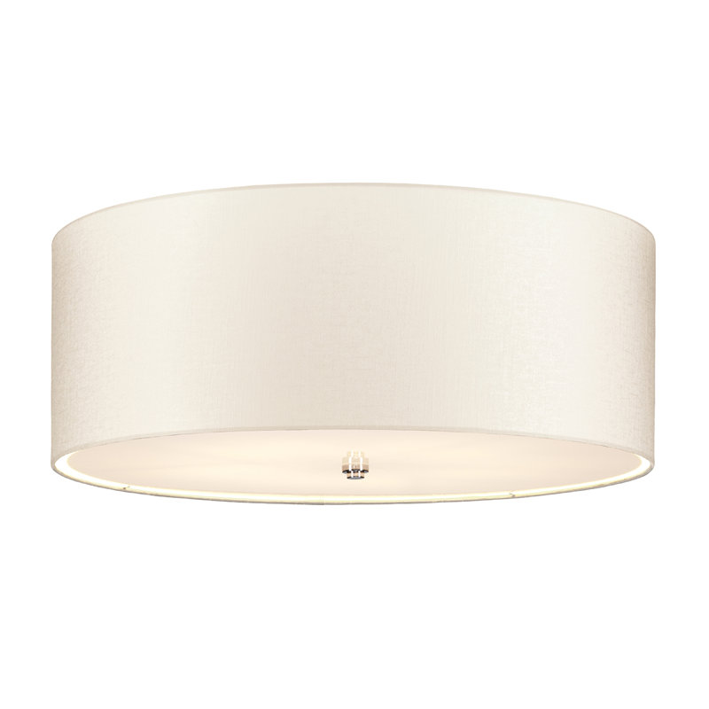 Ausie Semi Flush Mount, 51cm H x 70cm W x 71cm D, Polished Chrome