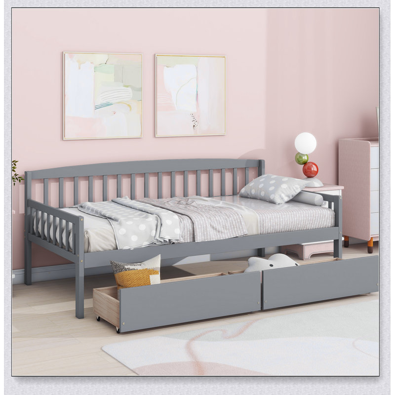 Lit simple gris