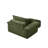 Oversized Sofa Chair And A Half With Deep Seat & Movable 2-Layer Ottoman Set,  Cloud Sofa Bed With Chaise, 1-Seater Modular Sectional Sleeper Couch For Living Room, No Assembly Teddy-Fleece