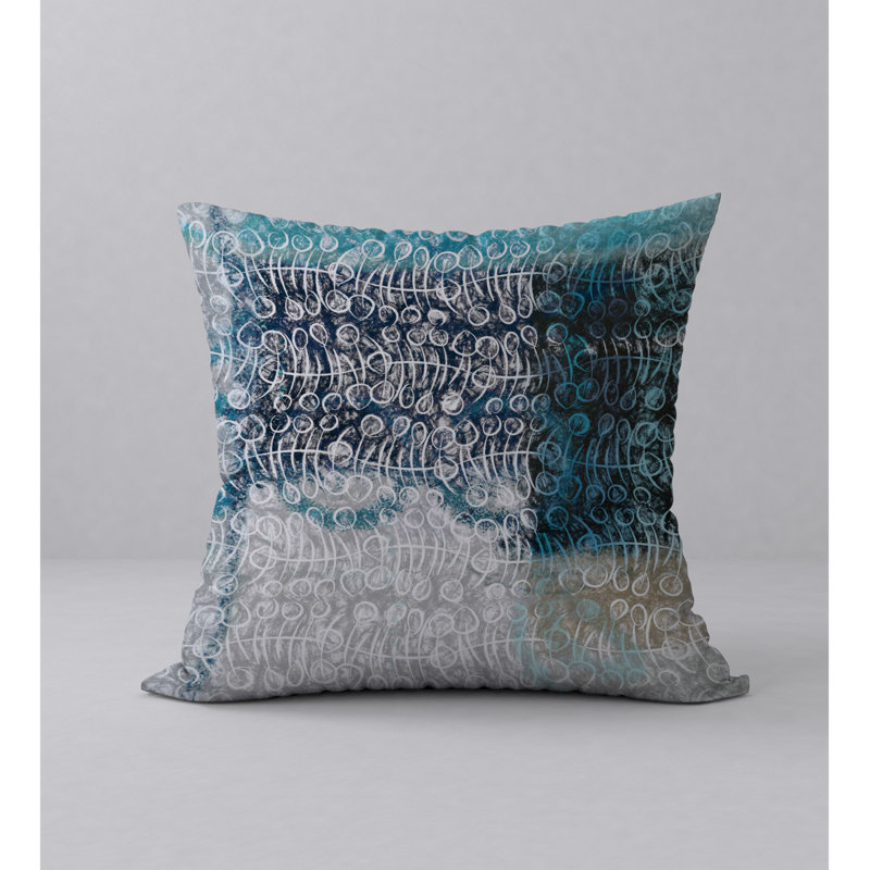 Abstract Throw Pillow, 24" H x 24" W
