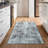 GLN Contemporary Collection - Modern Machine Washable Area Rug, Non Slip, Abstract, Living Room, Bedroom, Bathroom (Gray)-1366973599