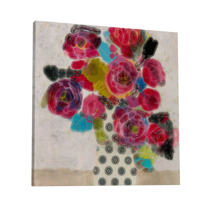 Floral " Lovely Red Roses ", 36" H x 36" W x 1.5" D