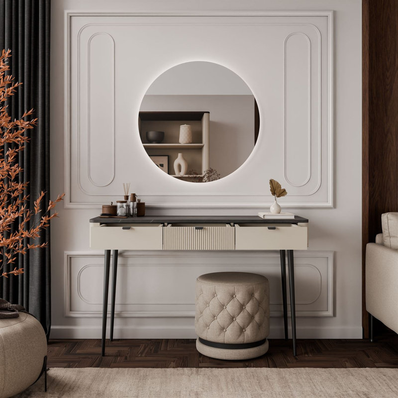 Dressing Table, cashmere / grey stone