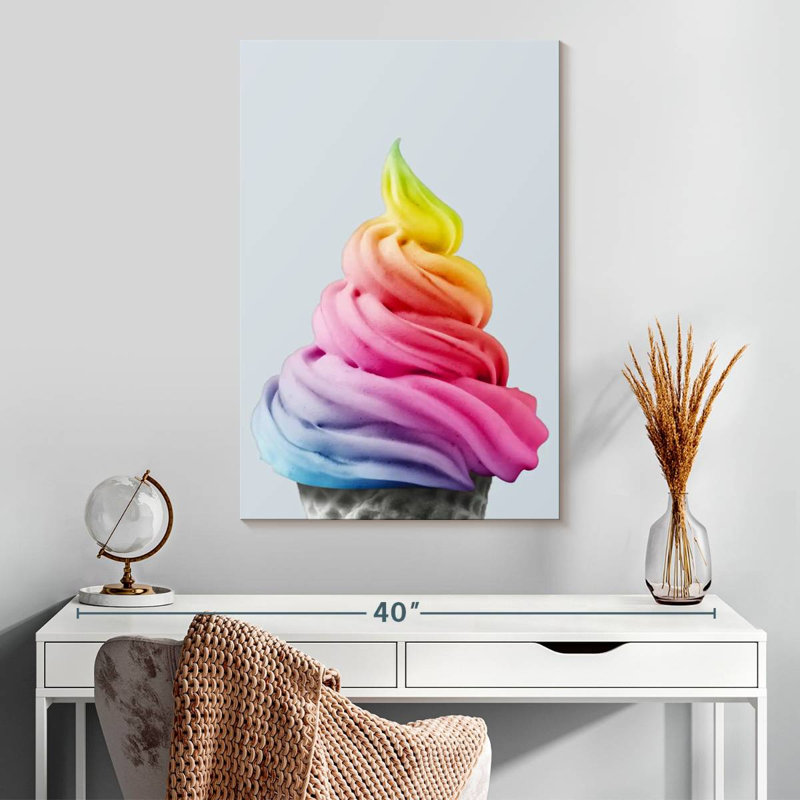 Yarlin Rainbow Ice Cream, 30" H x 20" W