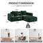 Siège modulaire à 3 places pouvant être converti en lit, velours en velours côtelé doux, éponge haute densité, petits coussins, pour se détendre avec une mousse de qualité convertible, configuration flexible, convient-460941332