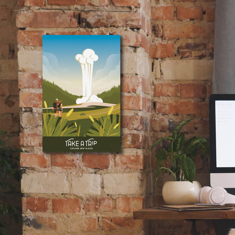 «Take A Trip» par Omar Escalante, art mural sur toile, H 18 po x l 12 po x P 0,75 po