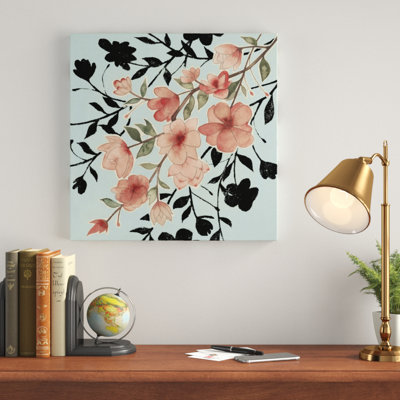 Golden Cherry Blossoms II by Grace Popp - Wrapped Canvas Painting
