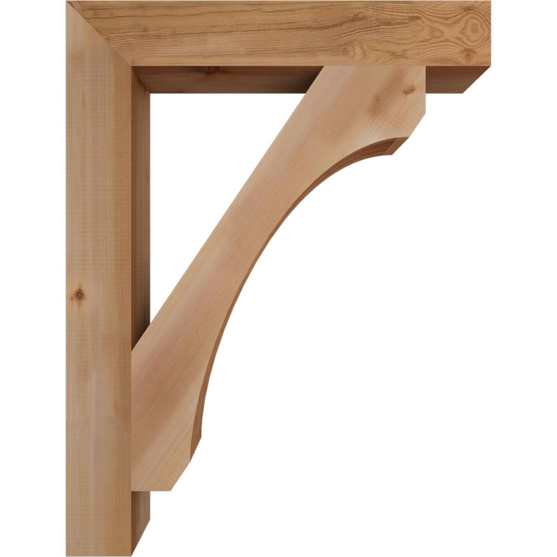 Support en blocs de cèdre rouge occidental l 3 1/2 po x P 26 po x H 34 po, Cèdre rouge, Lisse, H 34 po x l 3,5 po x P 26 po
