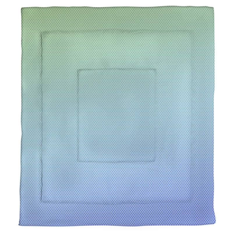 Édredon simple réversible Katelyn Elizabeth, Édredon grand, Bleu / vert