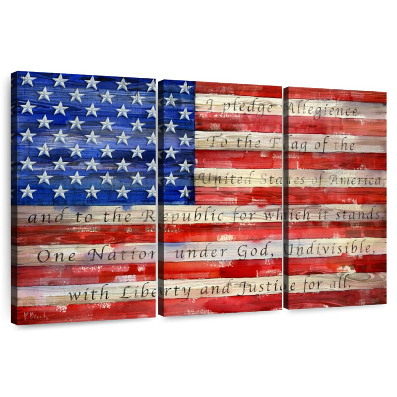 Borges All American Flag - Script, 42" H x 65" W