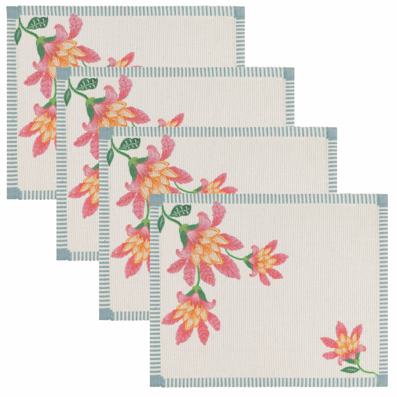 Carreiro Polyester Floral Rectangle Placemat