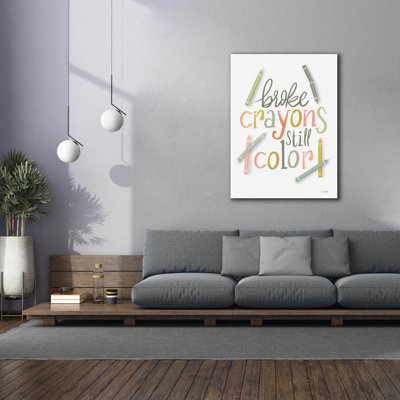  'Broke Crayons Still Colour' by House Fenway Canvas Wall Art, 40" x 54"