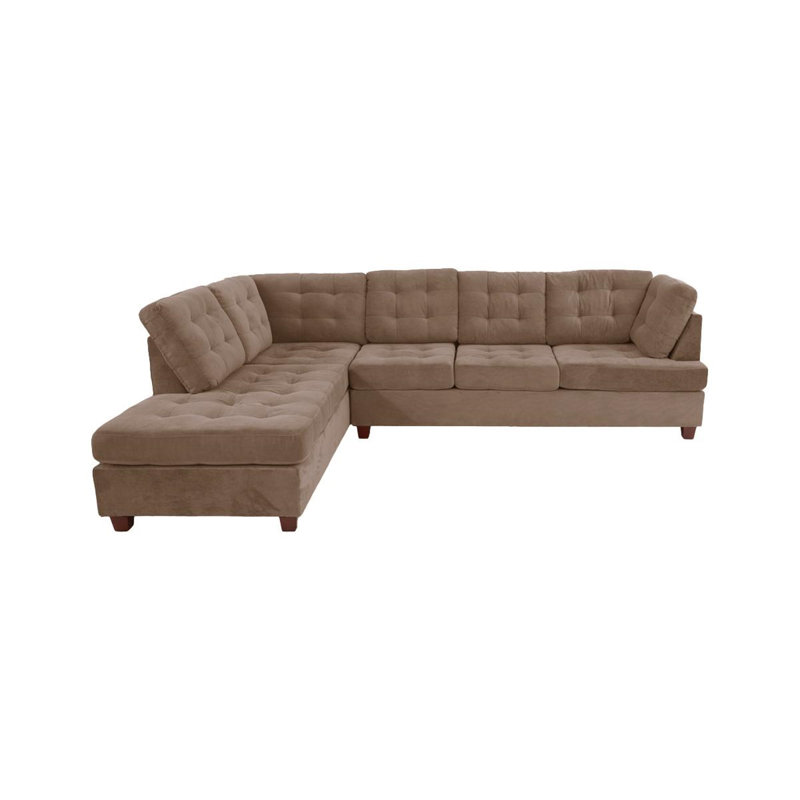 Canapé modulaire 2 pièces Panek, Suède truffe
