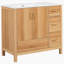 36" Wood Bathroom Vanity with Solid Wood Frame, 2 Soft Close Doors, 4Soft Close Drawers, Adjustable Shelf, Modern Storage Cabinet