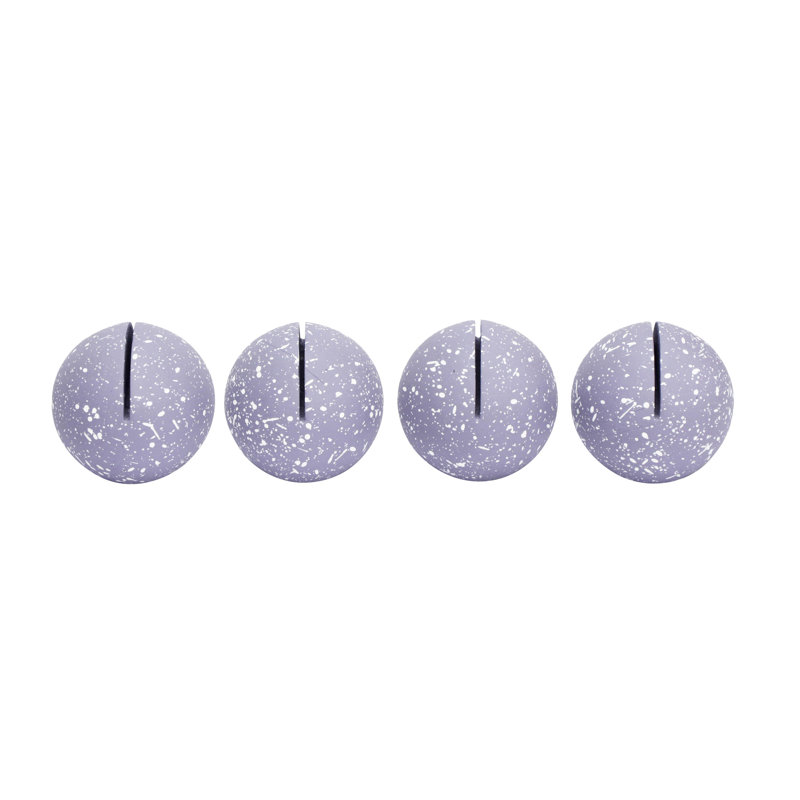Porte-cartes rond Aleemah Speckled - ensemble de 4, Mauve