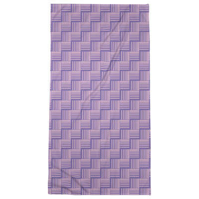 Serviette de plage à rayures tressées classique