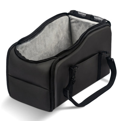 Pet Booster Seat For Cars, Dog Car Carrier With Safety Harness, Portable Travel Pet Bed For Small Dogs & Cats, Easy To Clean & Durable Construction