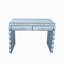 Console à miroir, coiffeuse argentée pour miroir courbé au four avec 2 tiroirs, table d'appoint décorative en miroir convenant au couloir et au salon, coiffeuse à miroir
