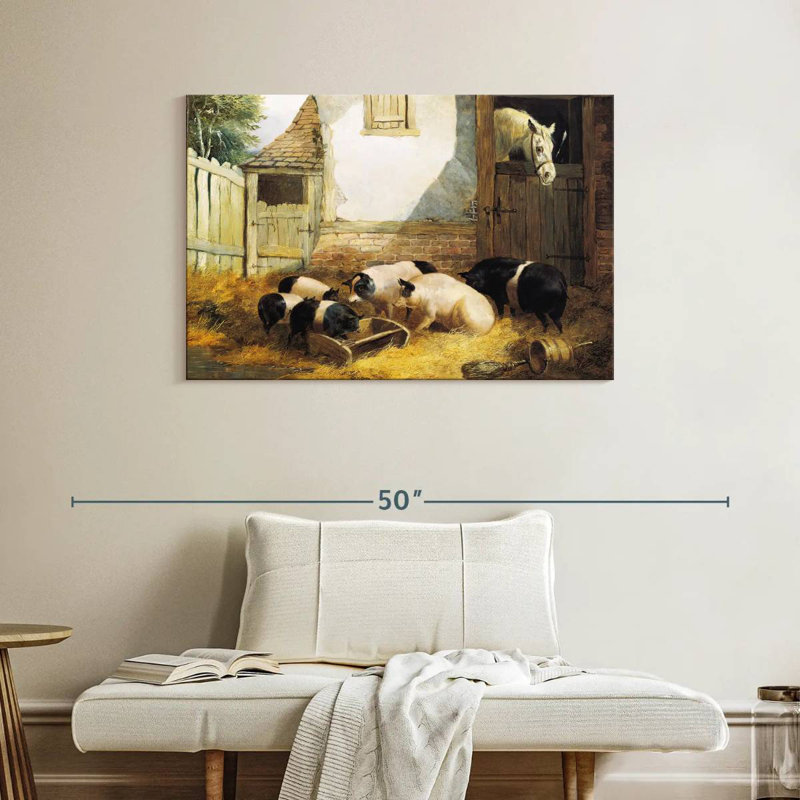 Farm Pigs, 26" H x 39" W