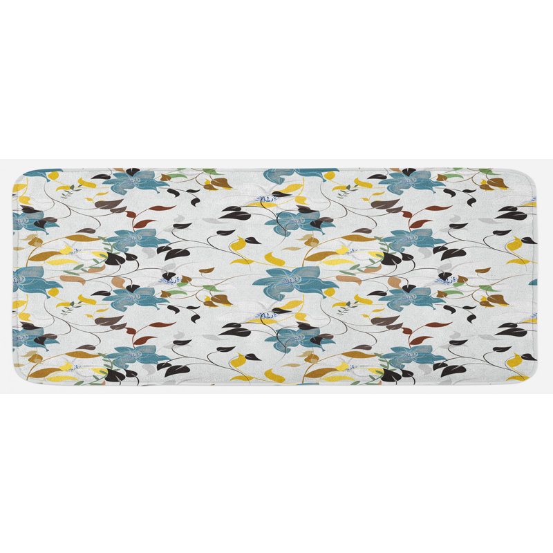 Tapis de cuisine à feuilles