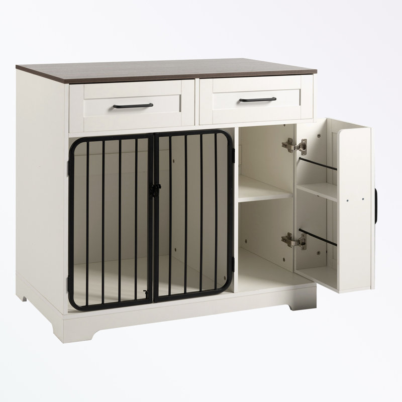 Meuble de rangement pour chien, intérieur avec 2 tiroirs et armoire de rangement