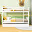 Lit superposé double avec lit gigogne simple et garde-corps-728518719